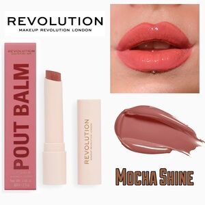 Mocha Shine • Makeup Revolution Pout Balm • New in Box 0.08oz